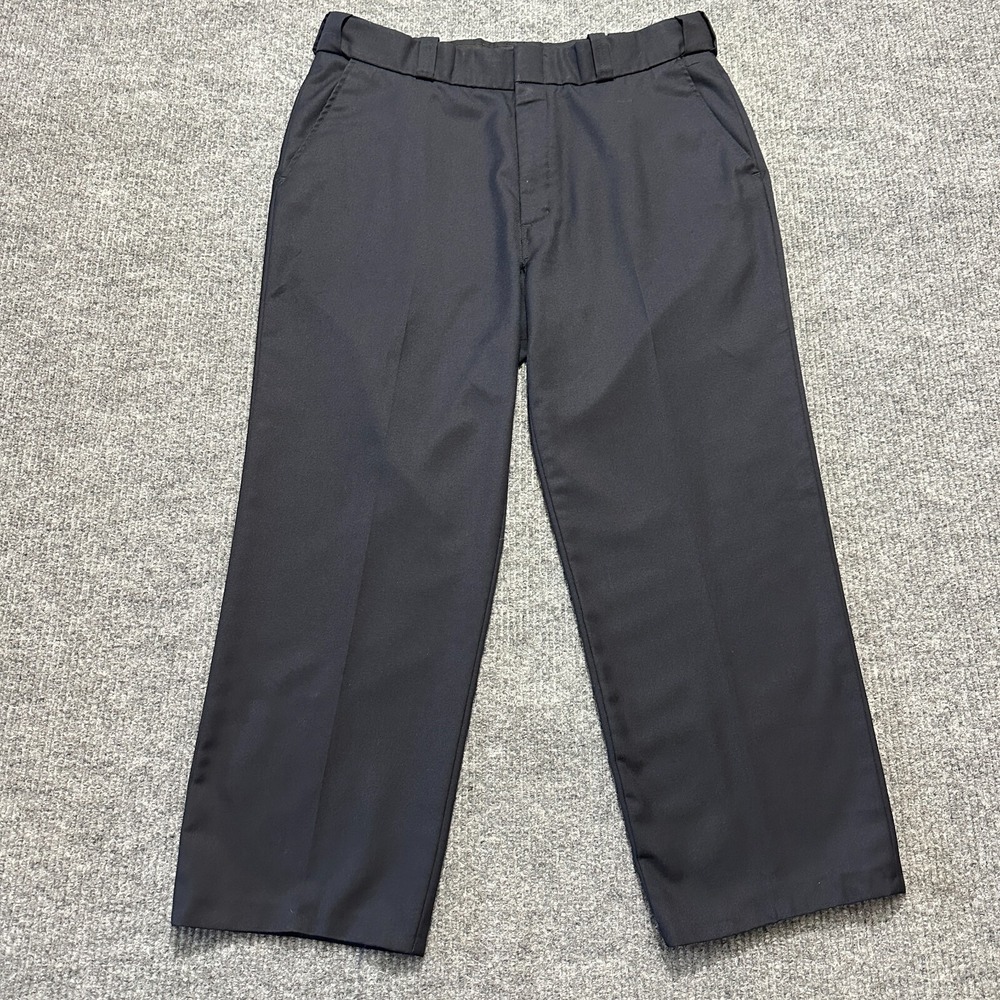 Spiewak Mens Pants Size 40‎ Black Adjustable Waistband Workwear Mid Rise Trouser